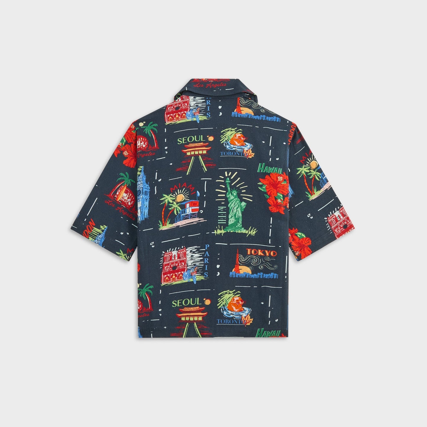 Kids Kith Kith Kids Souvenir Stamp Thompson Camp Shirt - Nocturnal