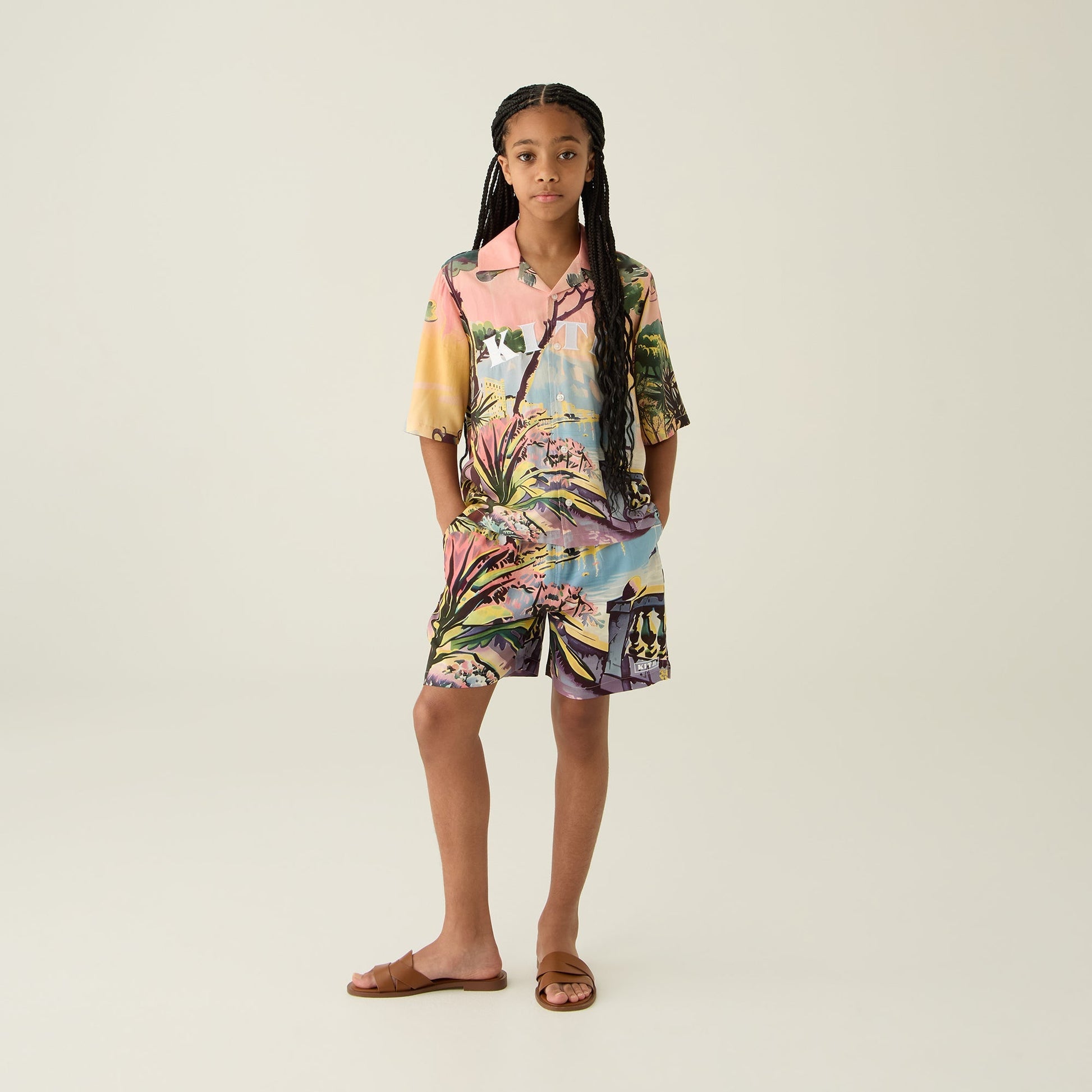 Kids Kith Kith Kids Scenic Villa Thompson Camp Shirt - Multi