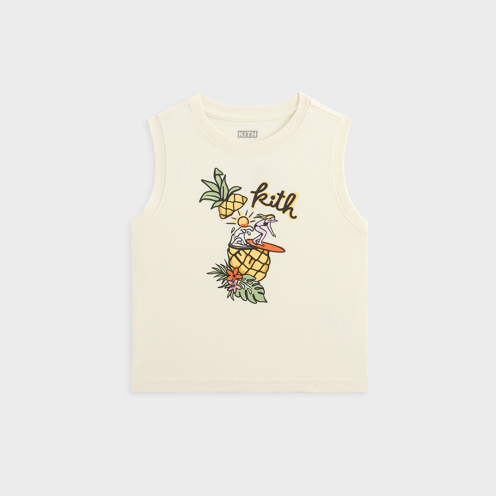 Kids Kith Kith Kids Pineapple Surfer Muscle Tank - Silk