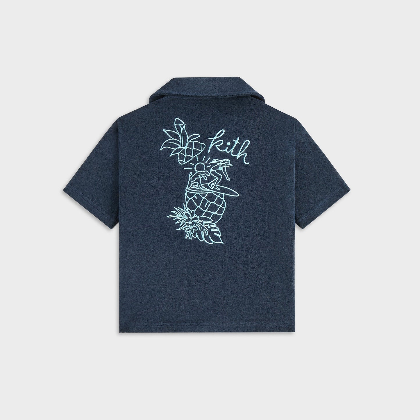 Kids Kith Kith Kids Novelty Terry Camp Shirt - Nocturnal