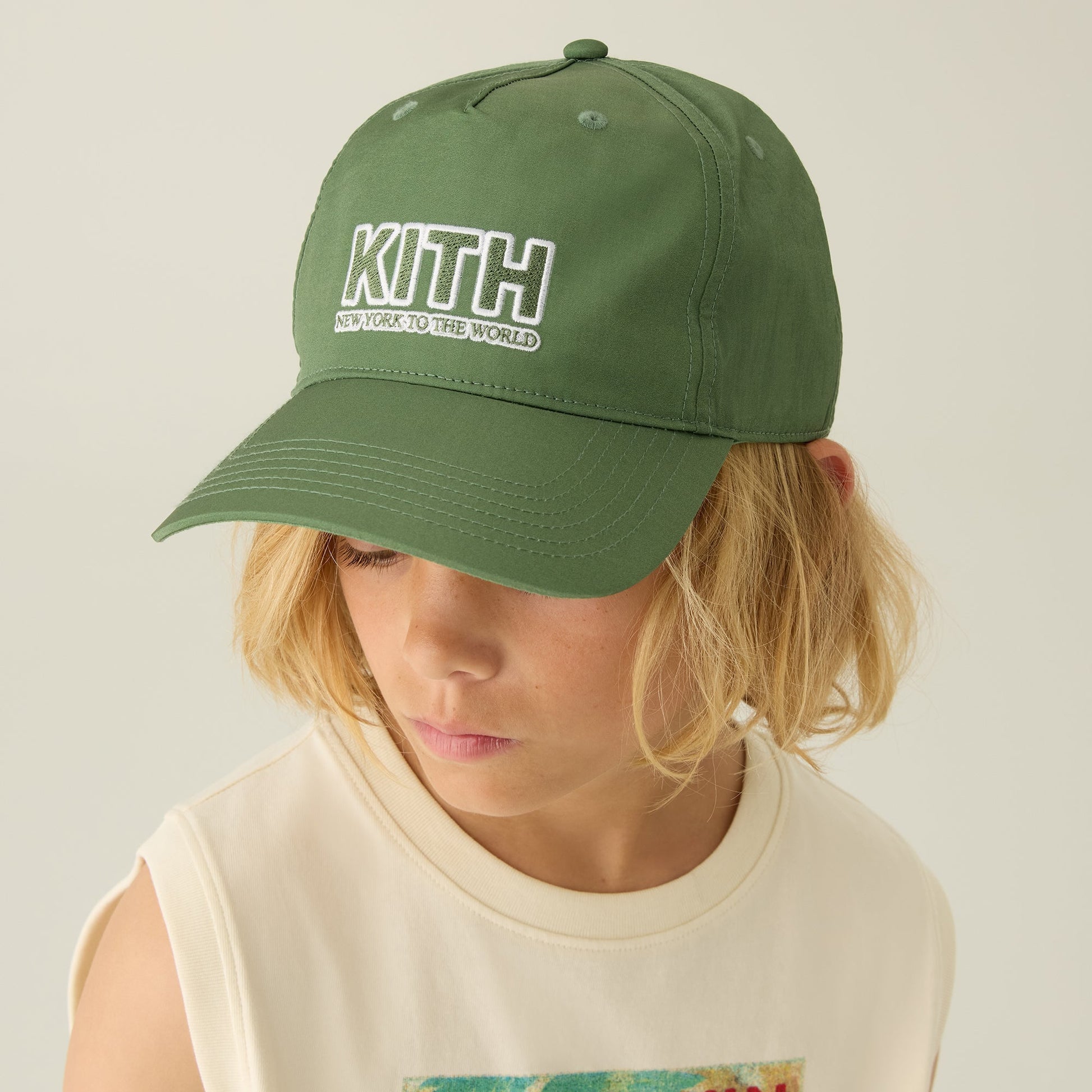 Kids Kith Kith Kids Wrinkle Nylon Snapback Hat - Spear