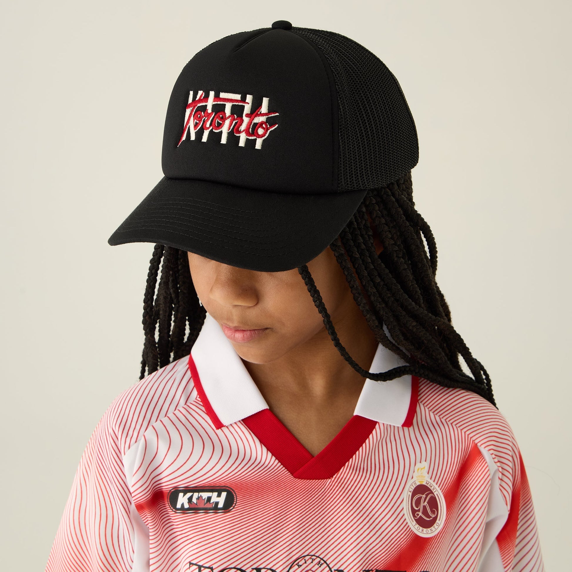 Kids Kith Kith Kids Toronto Regional Trucker Hat - Black
