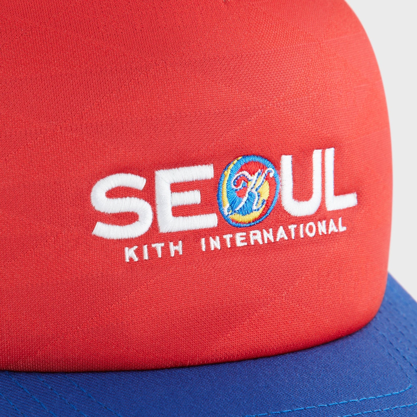 Kids Kith Kith Kids Seoul Regional Trucker Hat - Cherry Bomb