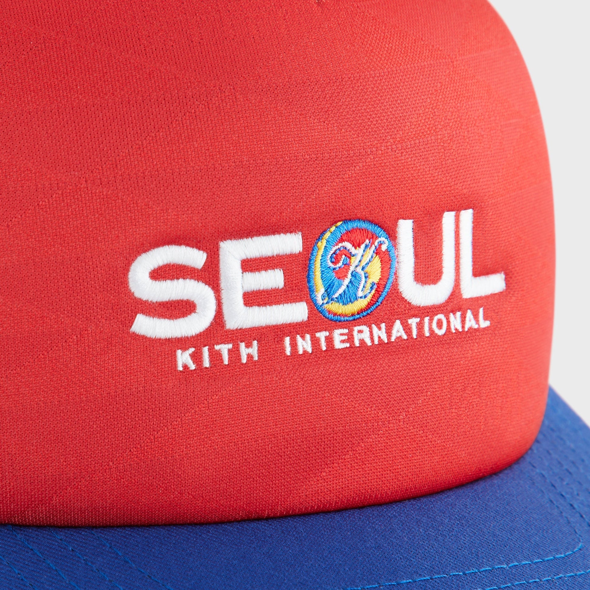 Kids Kith Kith Kids Seoul Regional Trucker Hat - Cherry Bomb