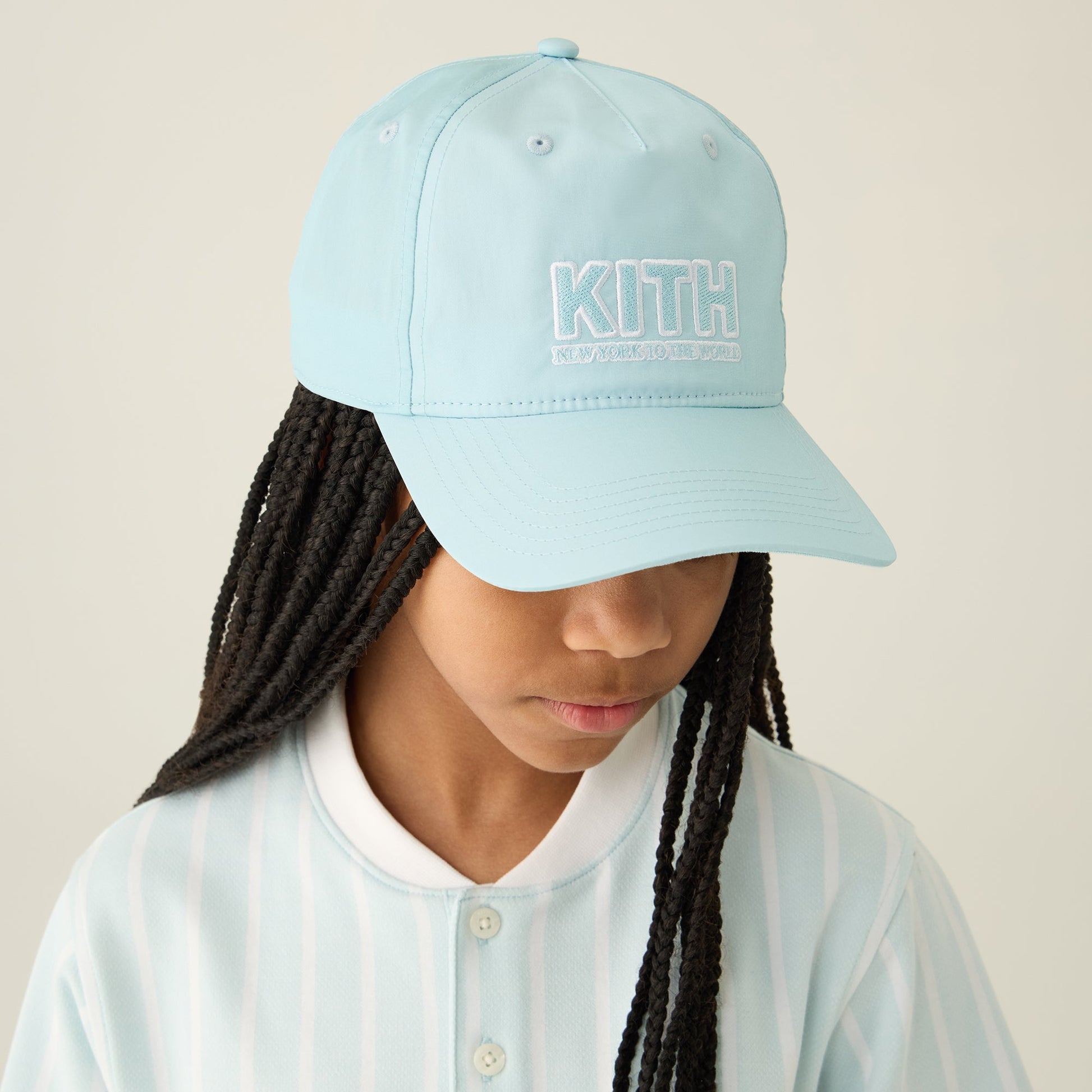Kids Kith Kith Kids Wrinkle Nylon Snapback Hat - Blue Skies