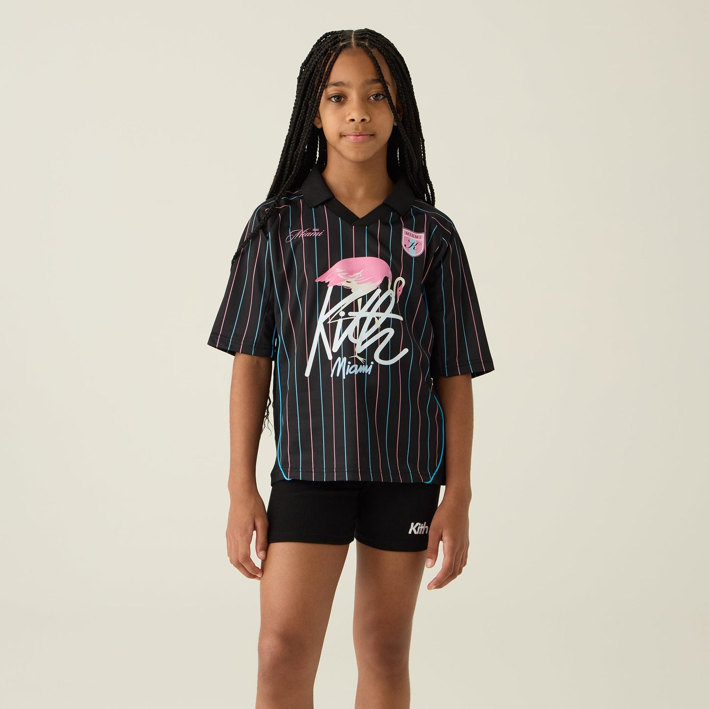Kids Kith Kith Kids Miami Soccer Top - Black