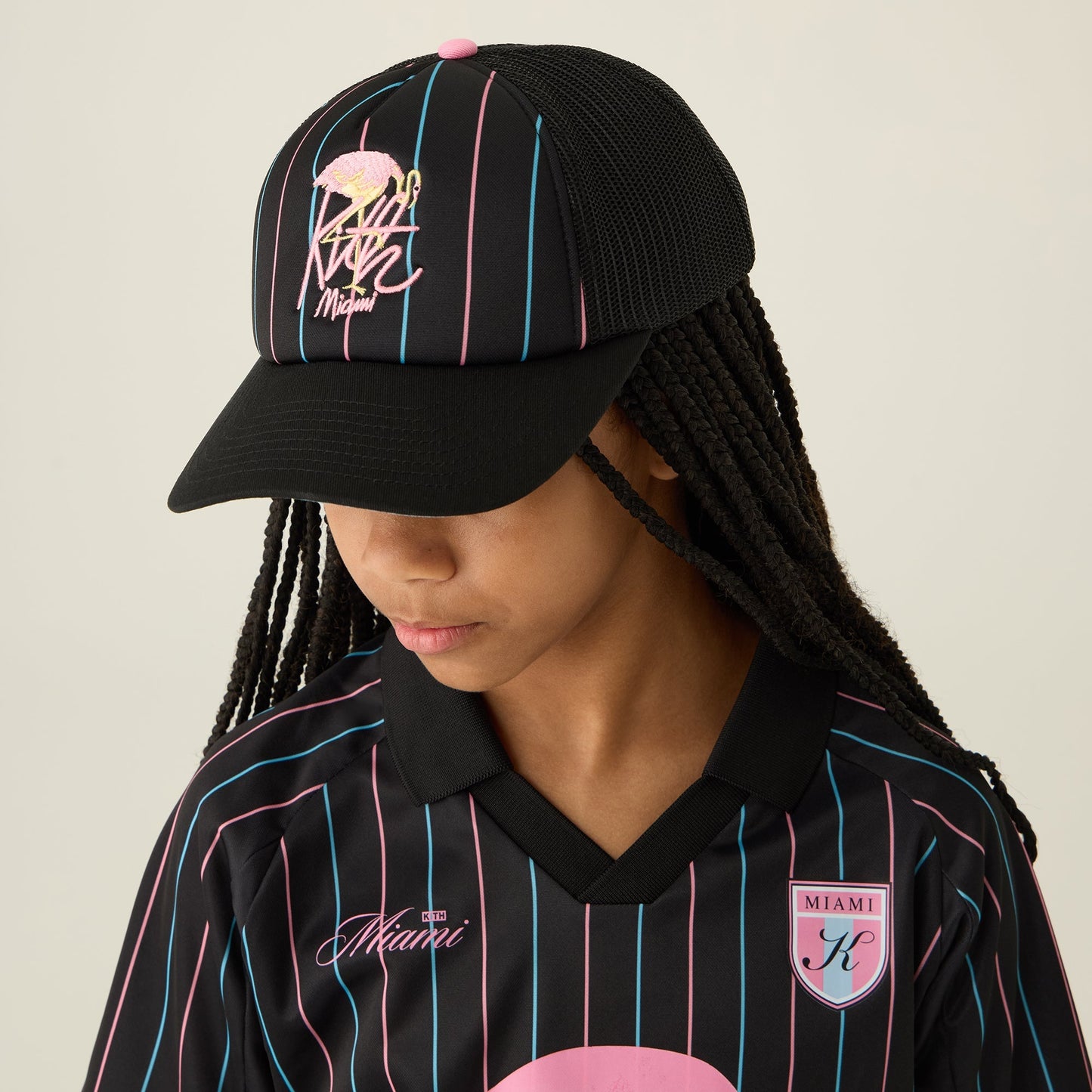 Kids Kith Kith Kids Miami Regional Trucker Hat - Black
