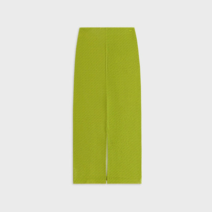 Women Kith Kith Women Mila Micro Monogram Maxi Skirt - Pistachio