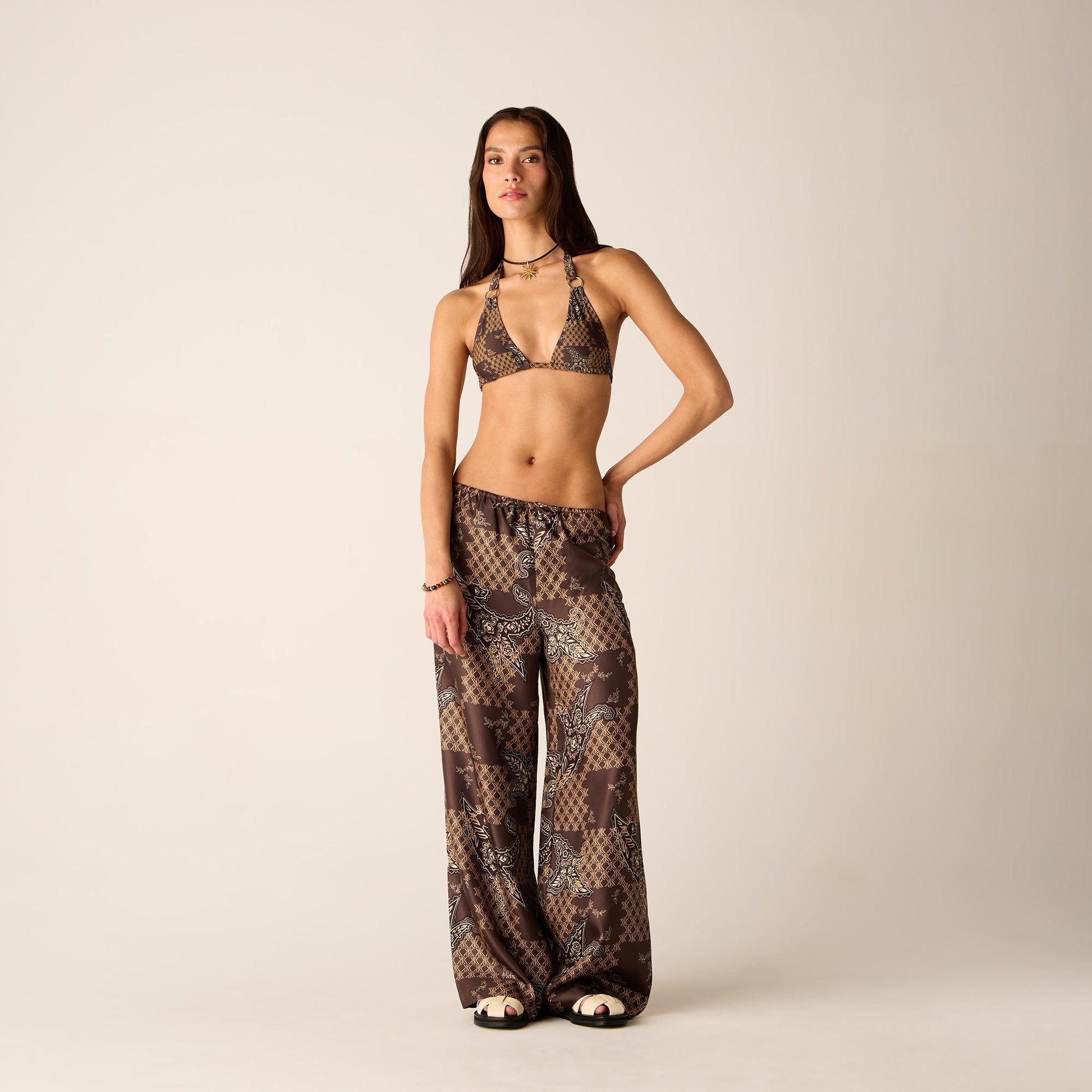 Women Kith Kith Women Michi Crest Paisley Pant - Brew