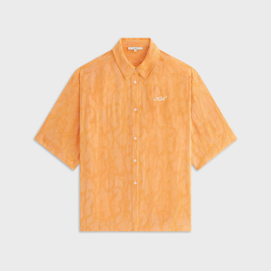 Women Kith Kith Women Mari Wavy Jacquard Shirt - Midsummer