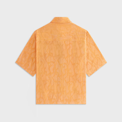 Women Kith Kith Women Mari Wavy Jacquard Shirt - Midsummer