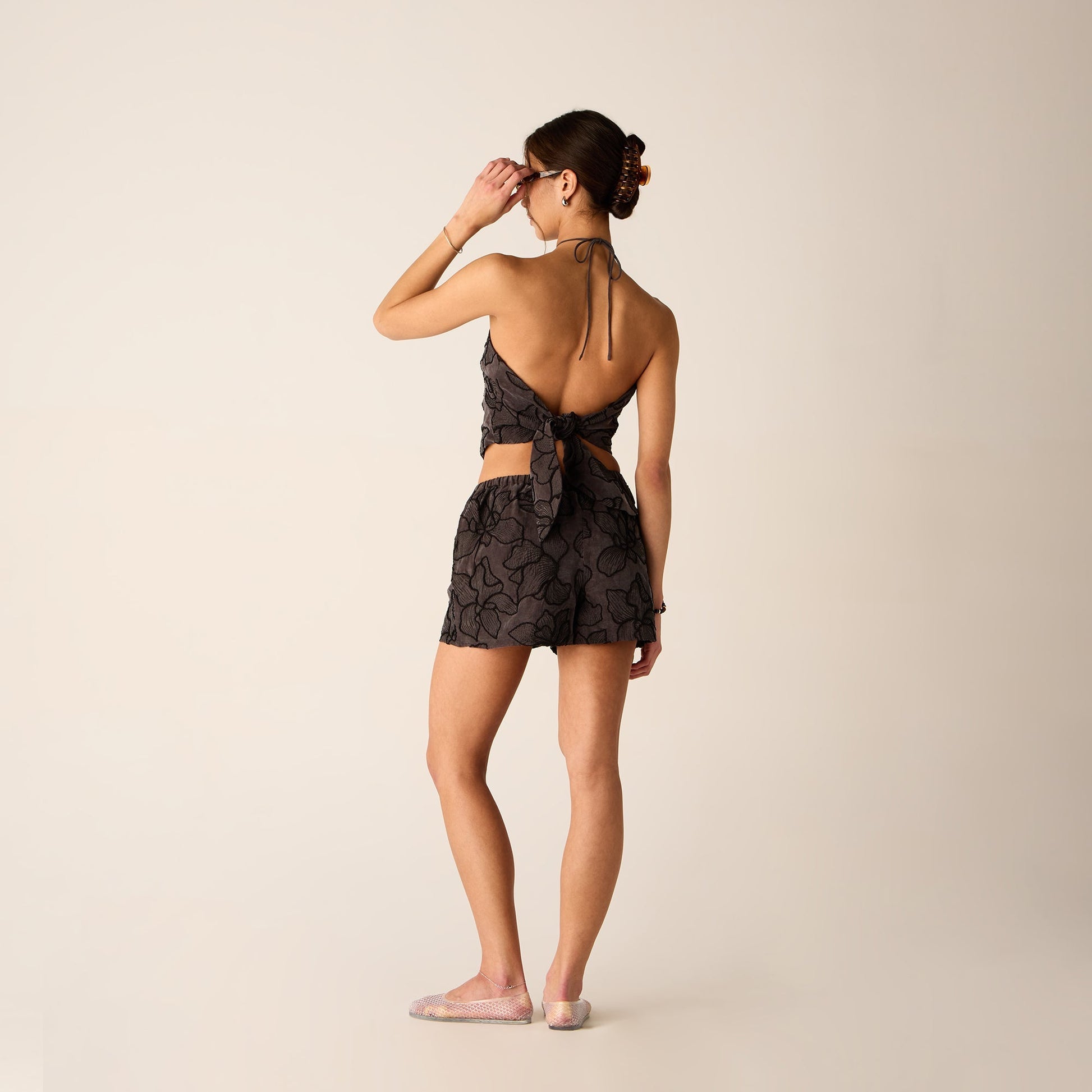Women Kith Kith Women Tate Floral Embroidered Short - Incognito