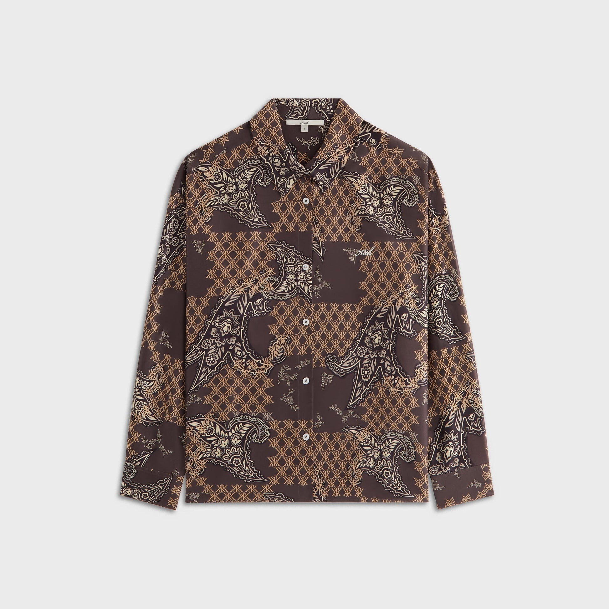 Women Kith Kith Women Siena Crest Paisley Shirt - Brew