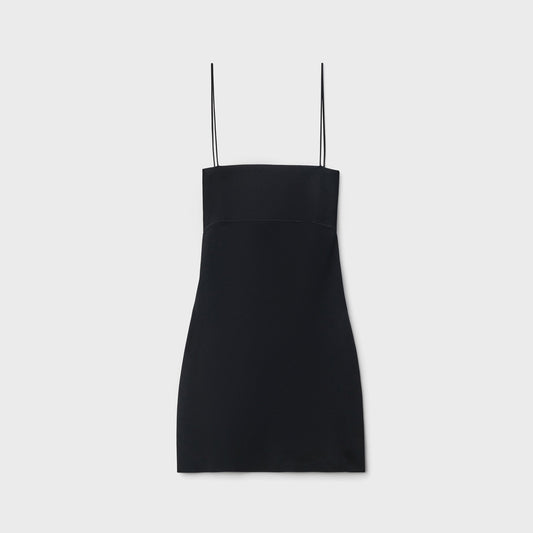 Women Kith Alexander Wang Cami Band Mini Slip Dress with Logo Jacquard - Black