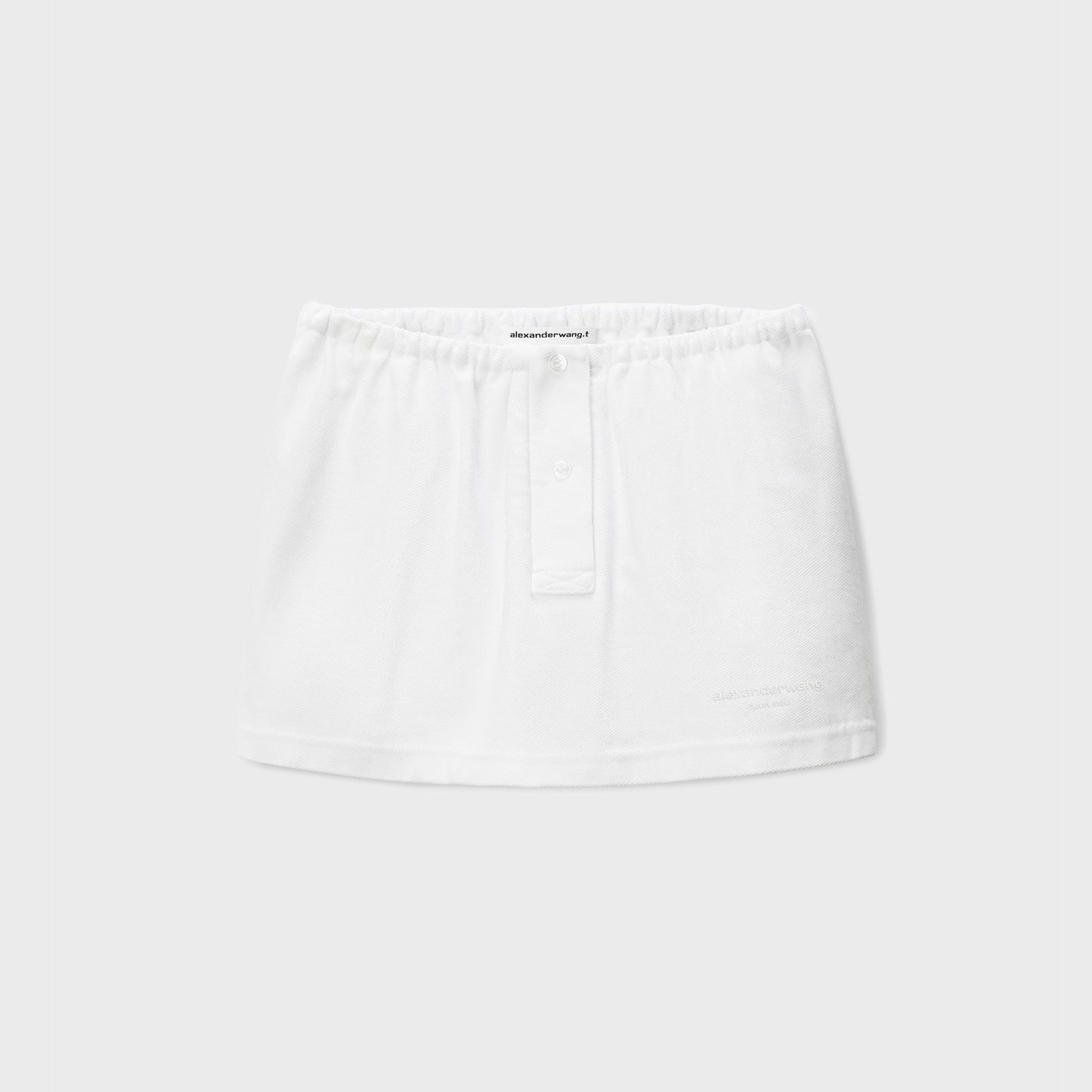 Women Kith T by Alexander Wang Mini Deconstructed Polo Skort - Vintage White