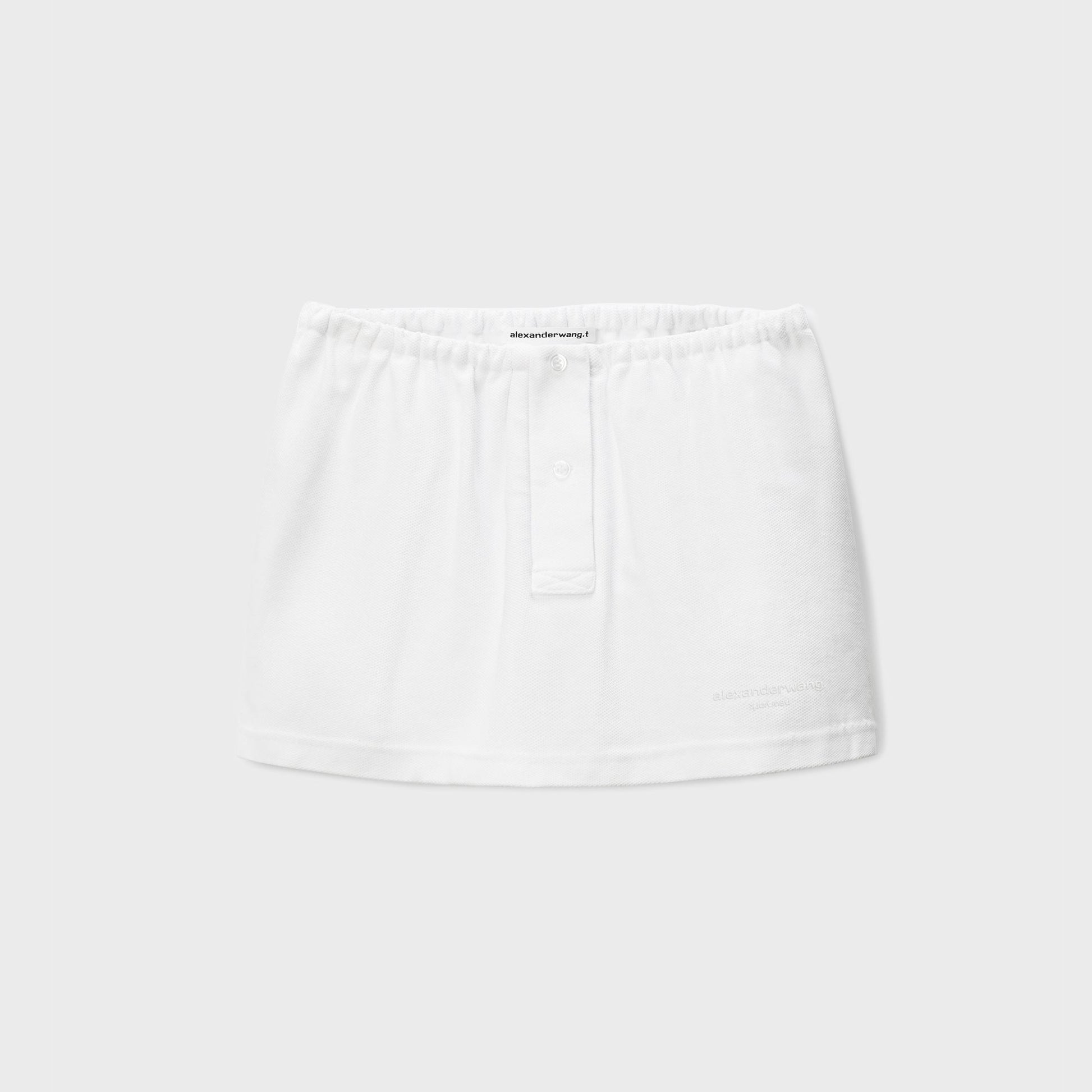 Women Kith T by Alexander Wang Mini Deconstructed Polo Skort - Vintage White