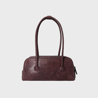 Women Kith MARGESHERWOOD Soft Baguette Bag - Wine Pull Up