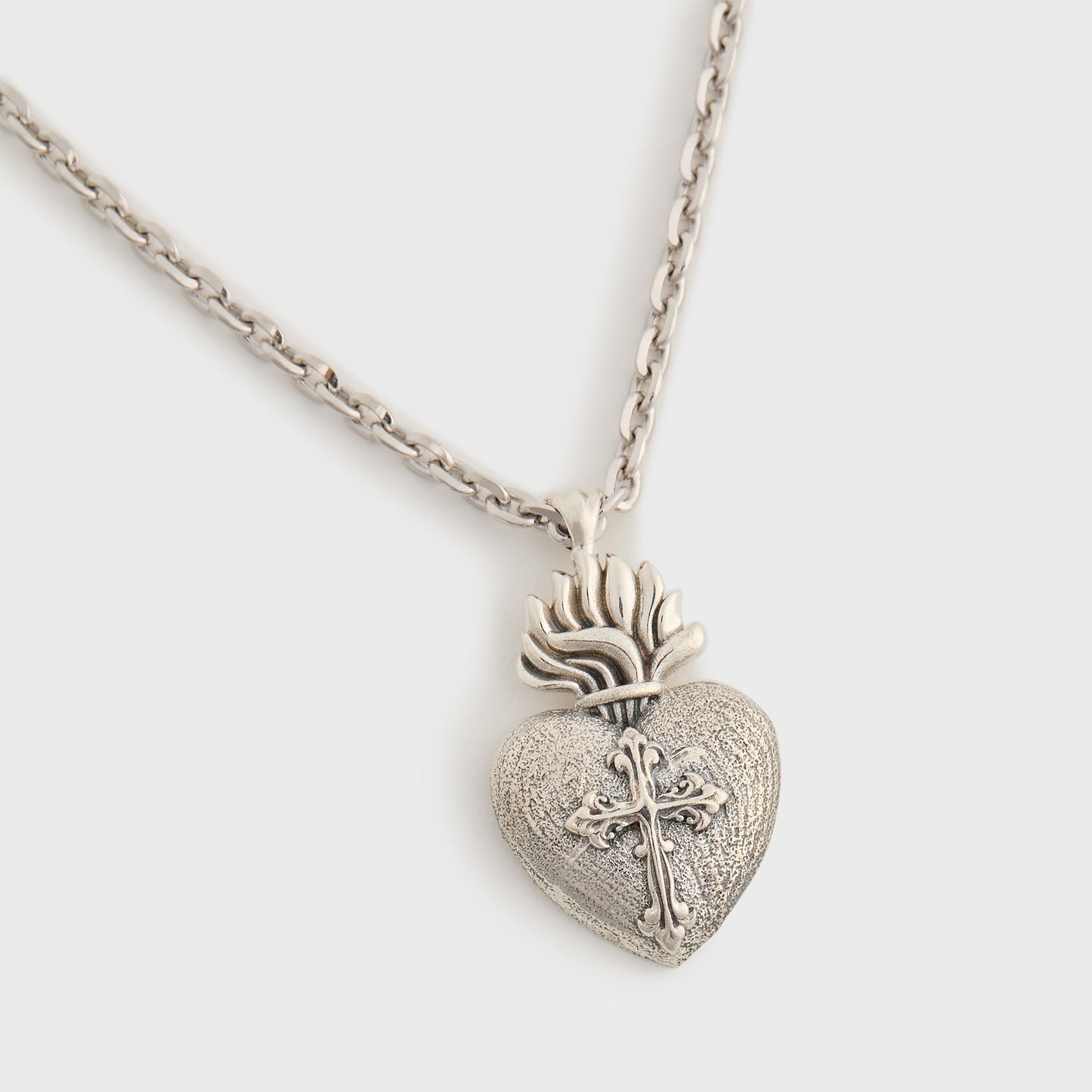 Men Kith Emanuele Bicocchi Sacred Heart Necklace - Silver