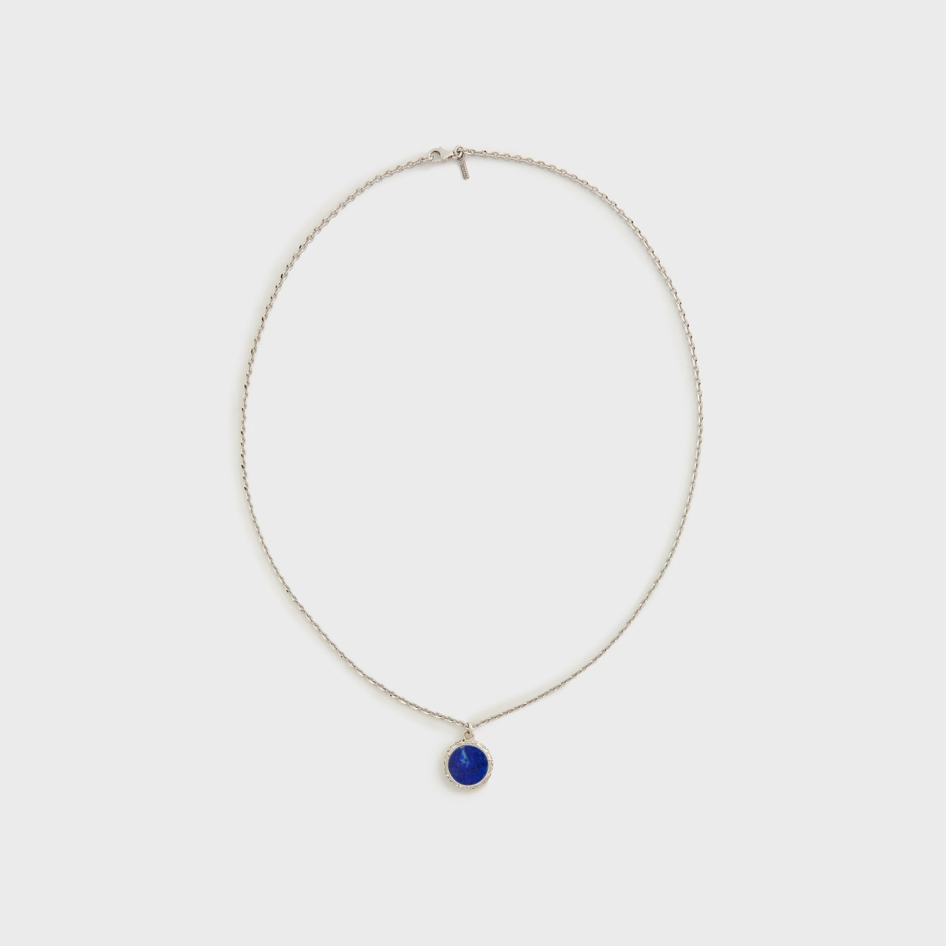 Men Kith Emanuele Bicocchi Flourishing Lapis Amulet Necklace - Silver