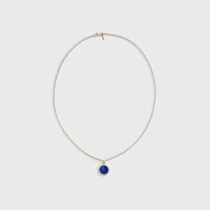 Men Kith Emanuele Bicocchi Flourishing Lapis Amulet Necklace - Silver