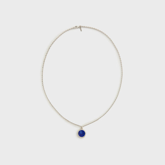 Men Kith Emanuele Bicocchi Flourishing Lapis Amulet Necklace - Silver