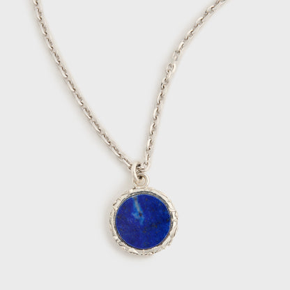 Men Kith Emanuele Bicocchi Flourishing Lapis Amulet Necklace - Silver