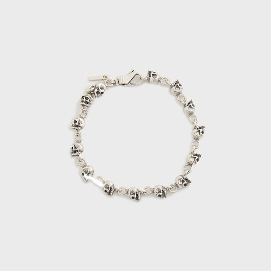 Men Kith Emanuele Bicocchi Multi-Skull Bracelet - Silver