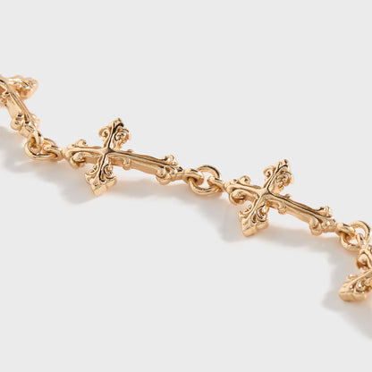 Men Kith Emanuele Bicocchi Gold Large Multi-Cross Bracelet - Gold