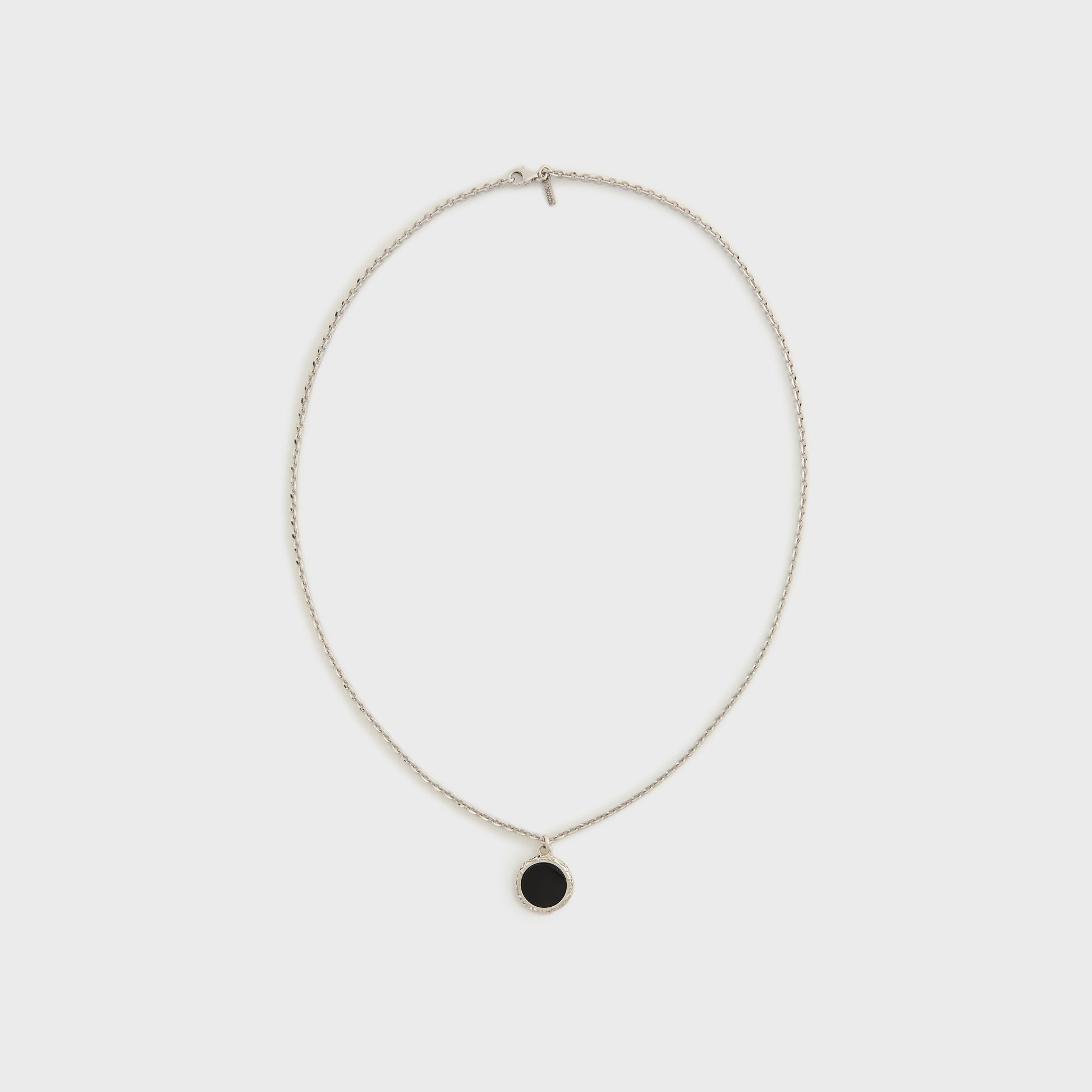 Men Kith Emanuele Bicocchi Flourishing Onyx Amulet Necklace - Silver