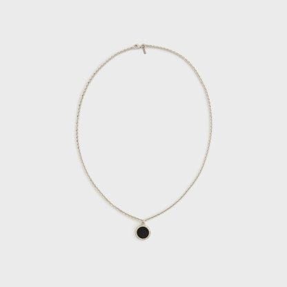 Men Kith Emanuele Bicocchi Flourishing Onyx Amulet Necklace - Silver