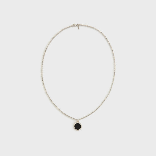 Men Kith Emanuele Bicocchi Flourishing Onyx Amulet Necklace - Silver