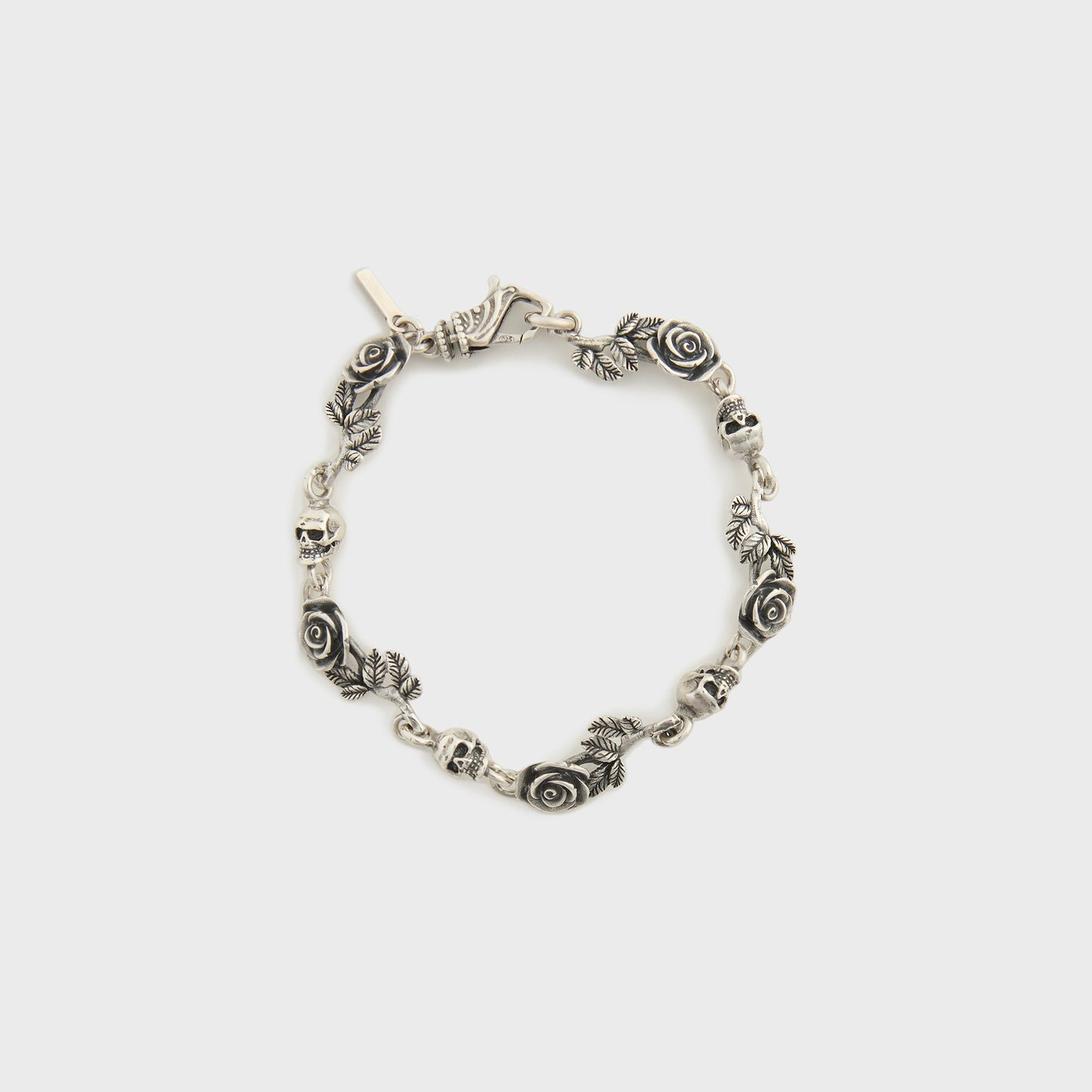 Men Kith Emanuele Bicocchi Multi-Roses And Skulls Bracelet - Silver