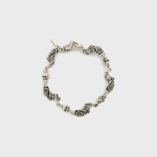 Men Kith Emanuele Bicocchi Multi-Roses And Skulls Bracelet - Silver