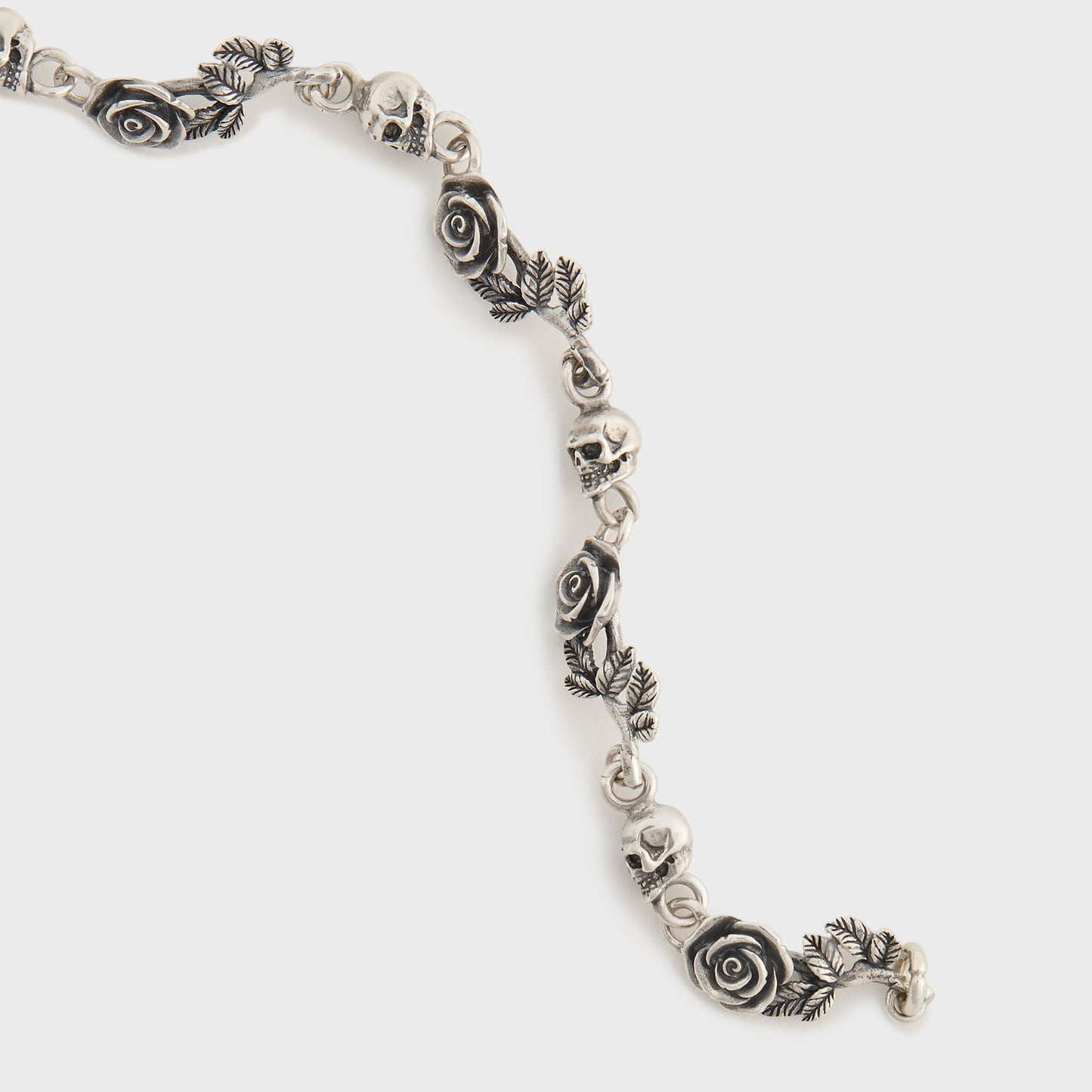 Men Kith Emanuele Bicocchi Multi-Roses And Skulls Bracelet - Silver