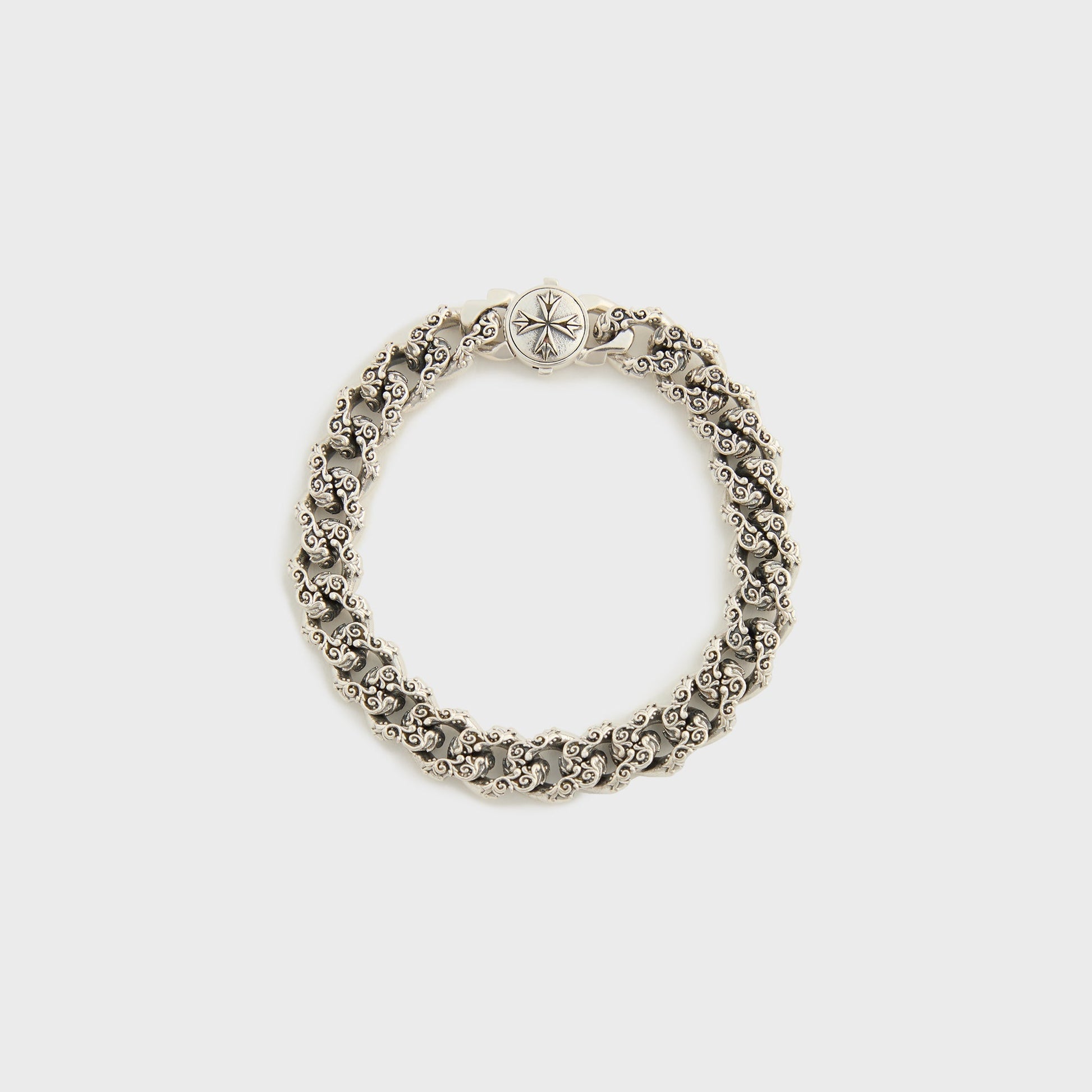 Men Kith Emanuele Bicocchi Flourishing Chain Bracelet Small - Silver