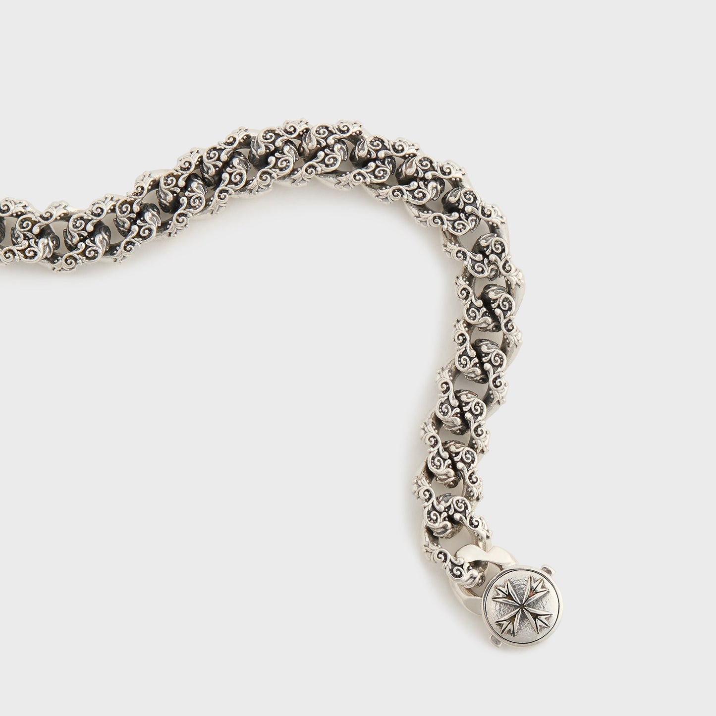 Men Kith Emanuele Bicocchi Flourishing Chain Bracelet Small - Silver