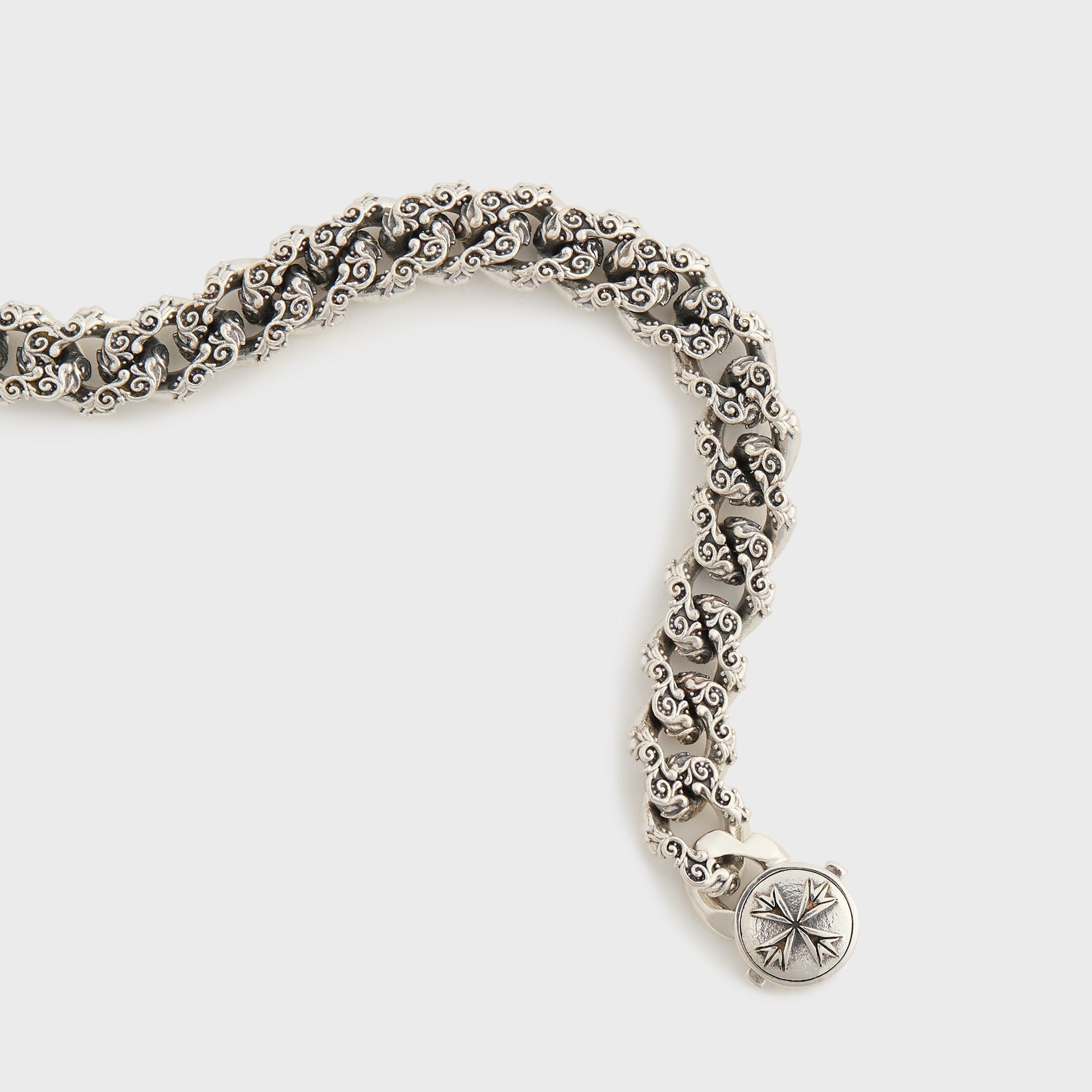 Men Kith Emanuele Bicocchi Flourishing Chain Bracelet Small - Silver