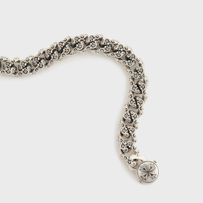 Men Kith Emanuele Bicocchi Flourishing Chain Bracelet Small - Silver