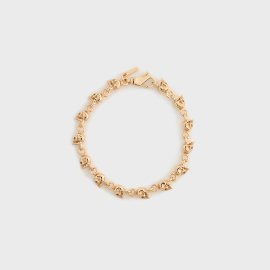 Men Kith Emanuele Bicocchi Gold Multi-Skull Bracelet - Gold