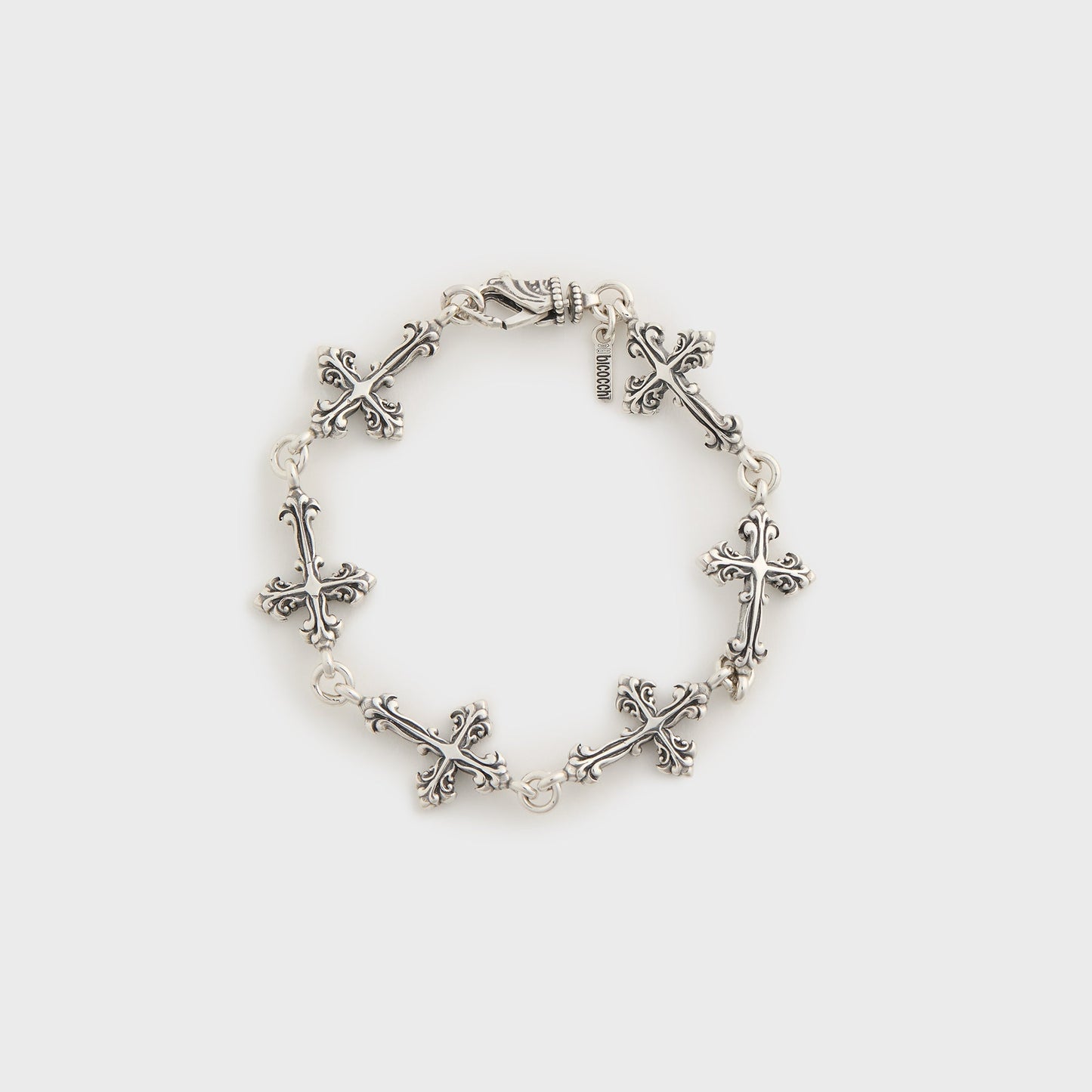 Men Kith Emanuele Bicocchi Large Multi-Cross Bracelet - Silver