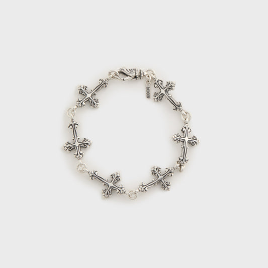 Men Kith Emanuele Bicocchi Large Multi-Cross Bracelet - Silver
