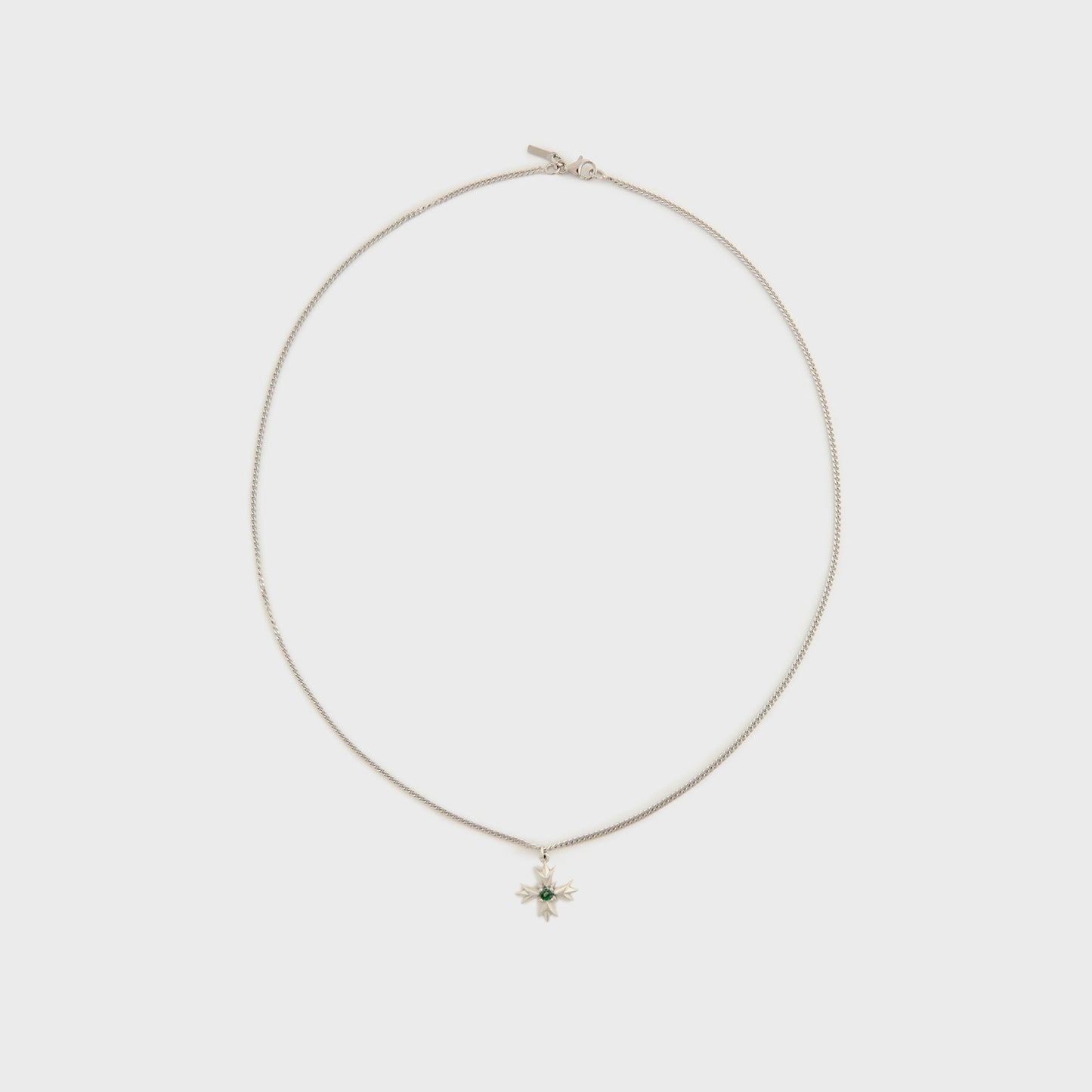 Men Kith Emanuele Bicocchi Crest+Green Crystal Necklace - Gold