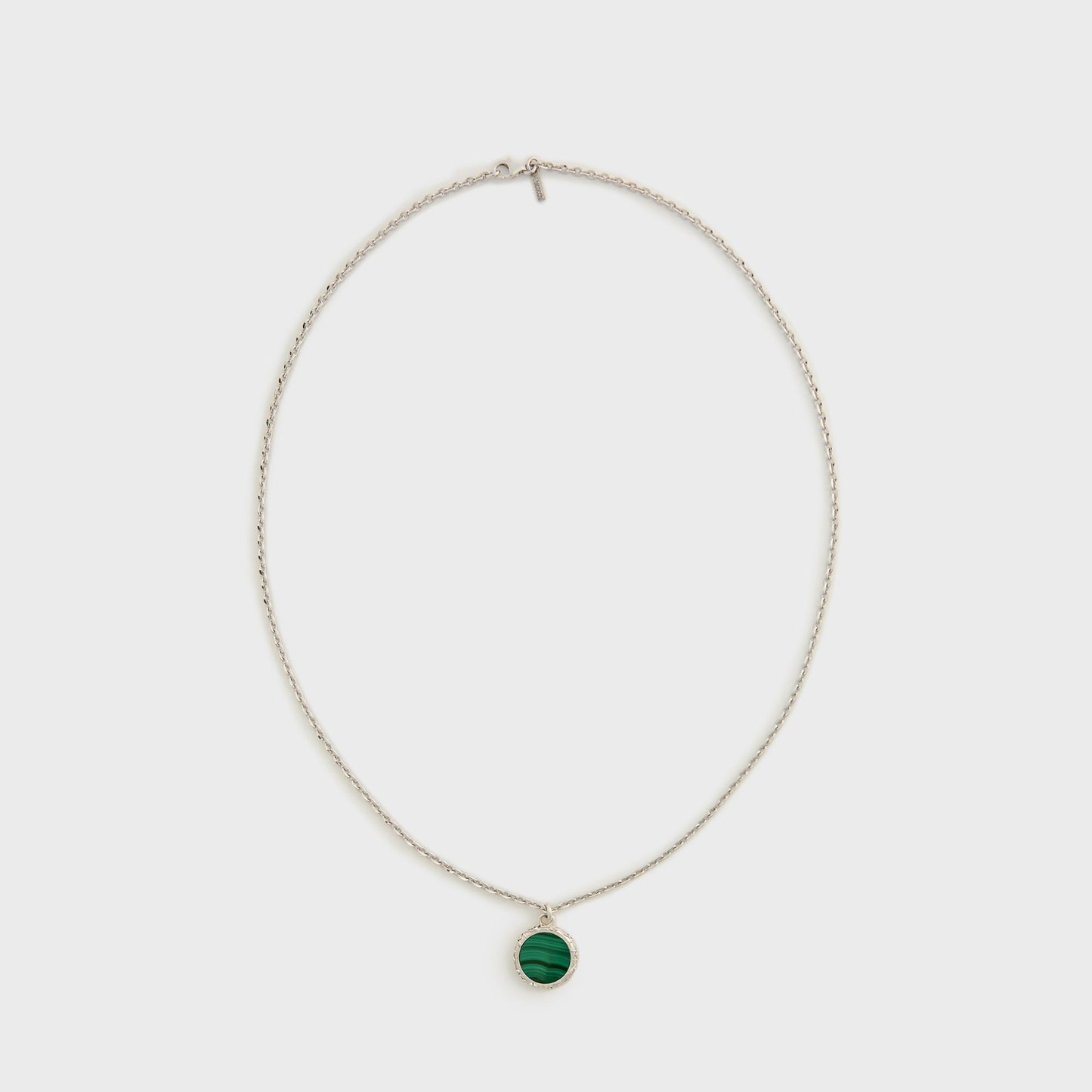 Men Kith Emanuele Bicocchi Flourishing Malachite Amulet Necklace - Silver
