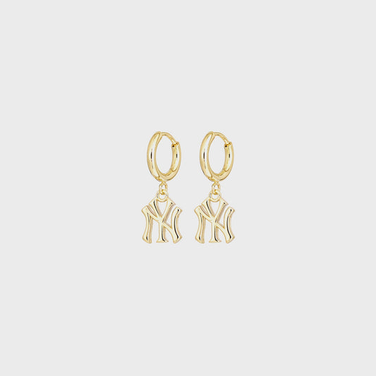 Women Kith Luv AJ The NY Logo Charm Earrings - Gold