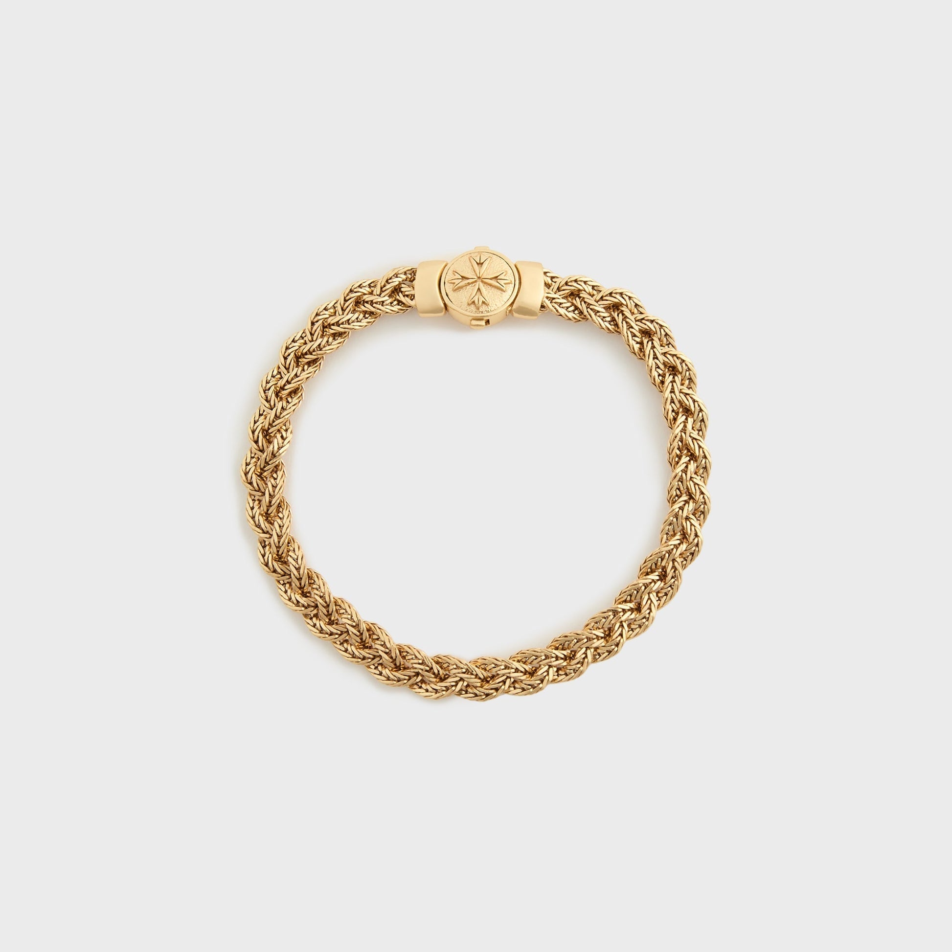 Men Kith Emanuele Bicocchi Gold Diamond-Cut Braided Bracelet Small - Gold