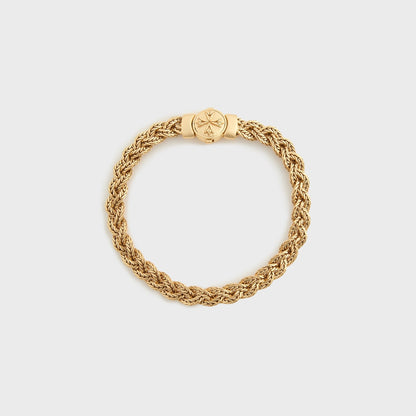 Men Kith Emanuele Bicocchi Gold Diamond-Cut Braided Bracelet Small - Gold