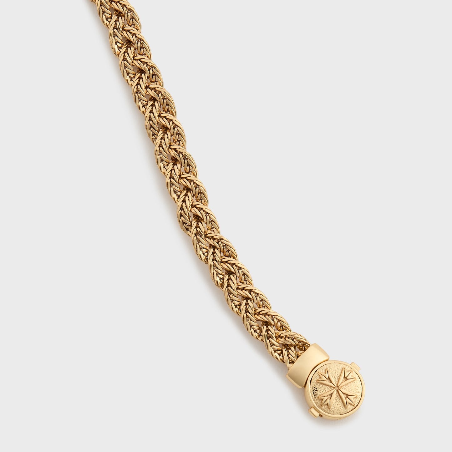 Men Kith Emanuele Bicocchi Gold Diamond-Cut Braided Bracelet Small - Gold