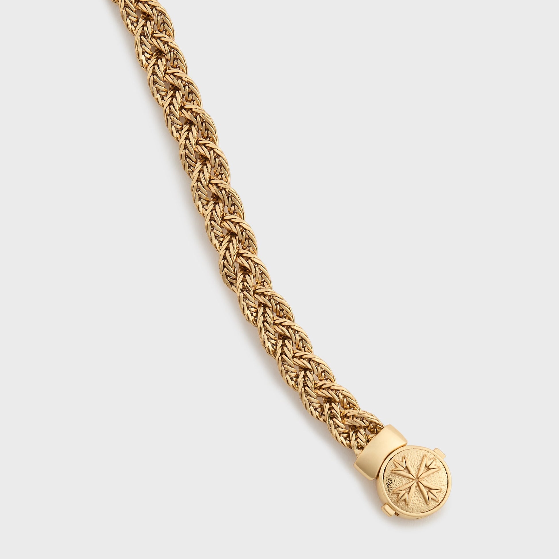 Men Kith Emanuele Bicocchi Gold Diamond-Cut Braided Bracelet Small - Gold