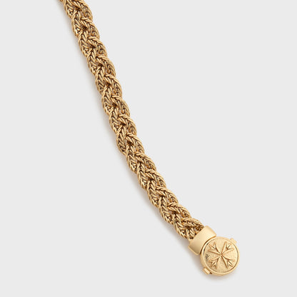 Men Kith Emanuele Bicocchi Gold Diamond-Cut Braided Bracelet Small - Gold