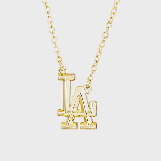 Women Kith Luv AJ The LA Logo Charm Necklace - Gold